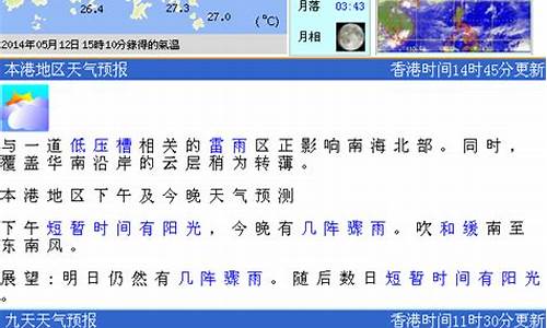 本港台天气报告_香港台北天气预报一周天气